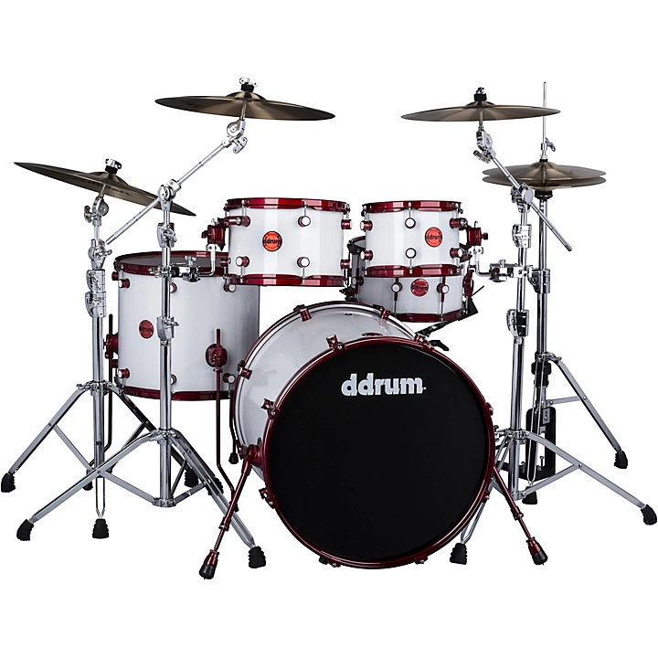 ddrum Reflex White with Red Shell Hardware Level 1 White Red L42830004002000.gc