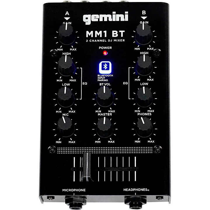 Gemini MM1BT 2 Channel Mixer with Bluetooth Input