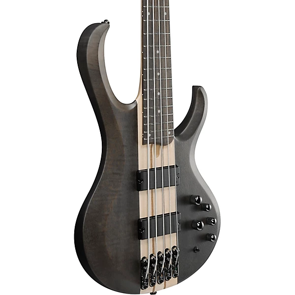 Ibanez BTB605 5 String Electric Bass Guitar Transparent Gray Flat