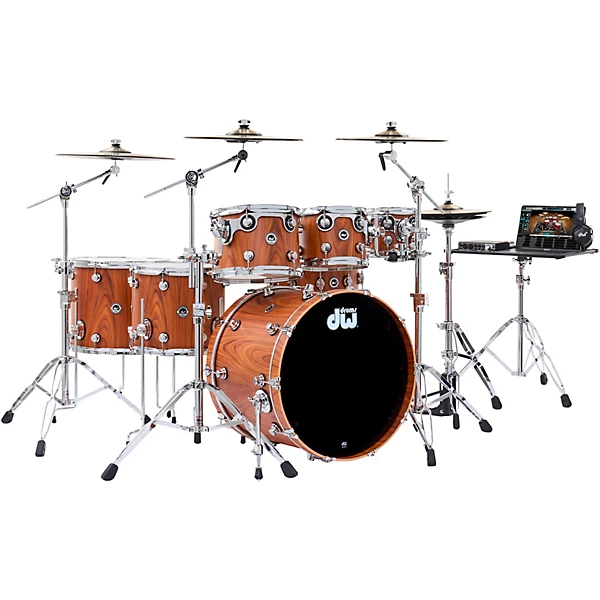 DW DWe Wireless Acoustic Electronic Convertible 7 Piece Drum Set Bundle With 22\