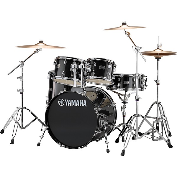 Rydeen 5 Piece Shell Pack with 20 in Bass Drum Black Glitter
