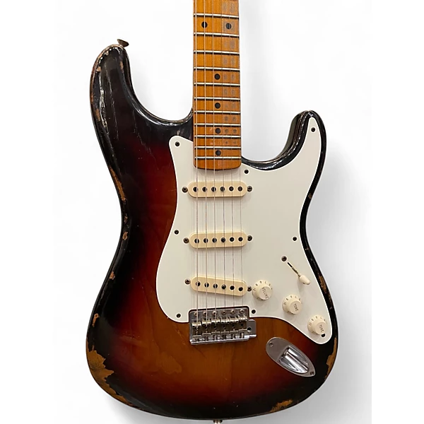 Used 2015 Fender 58 Roasted Stratocaster Relic 3 Tone Sunburst Solid Body Electric Guitar