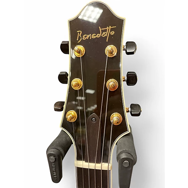 Used Benedetto Guitars Bravo Deluxe Left Handed Natural Hollow Body Electric Guitar
