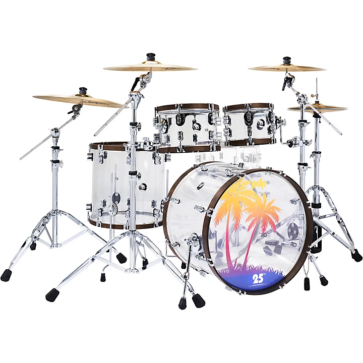25th Anniversary Clear Acrylic 4 Piece Shell Pack