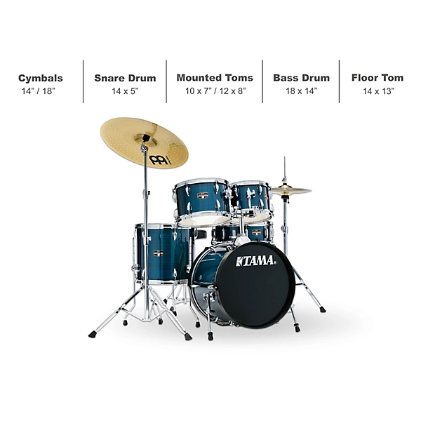 TAMA Imperialstar 5 Piece Complete Drum Set With