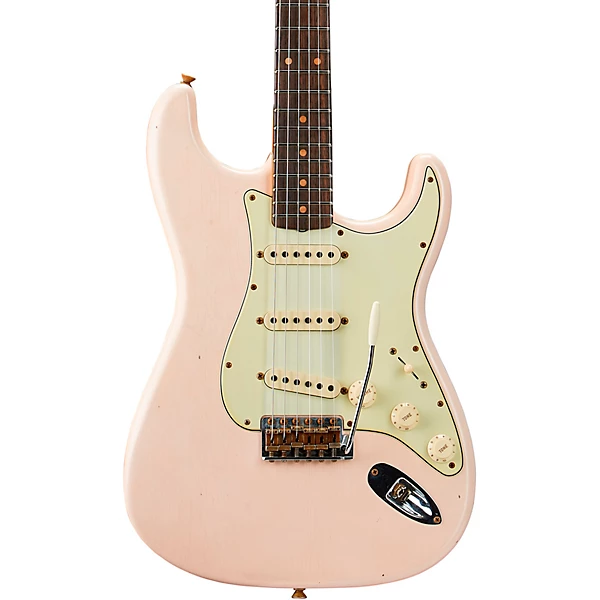 Fender Custom Shop Limited Edition '60 Stratocaster Journeyman Relic Rosewood Fingerboard Electric Guitar Super Faded Aged Shell Pink