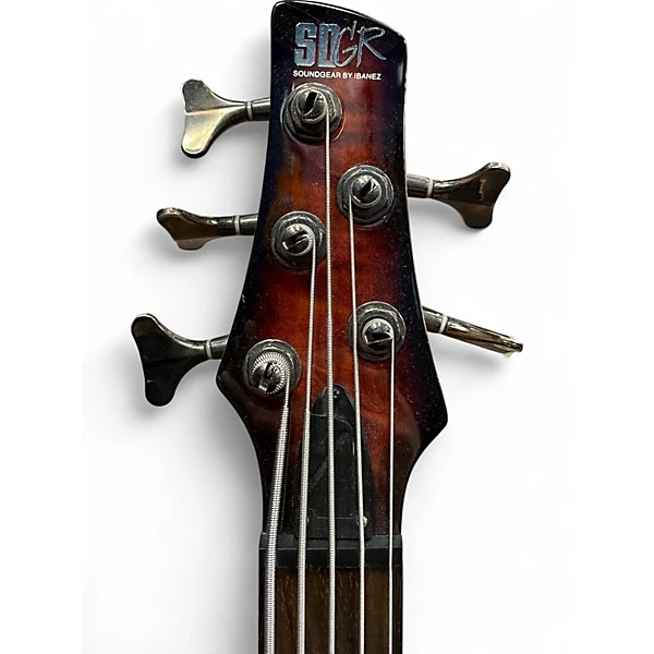 Used Ibanez SR405 5 String Brown Sunburst Electric Bass Guitar