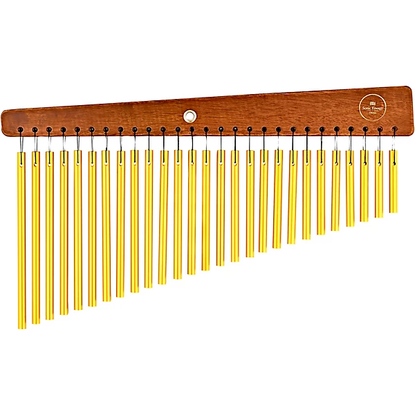 MEINL Sonic Energy CH27WB Single Row Chimes With 27 Gold Anodized Aluminum Alloy Bars, Walnut Brown