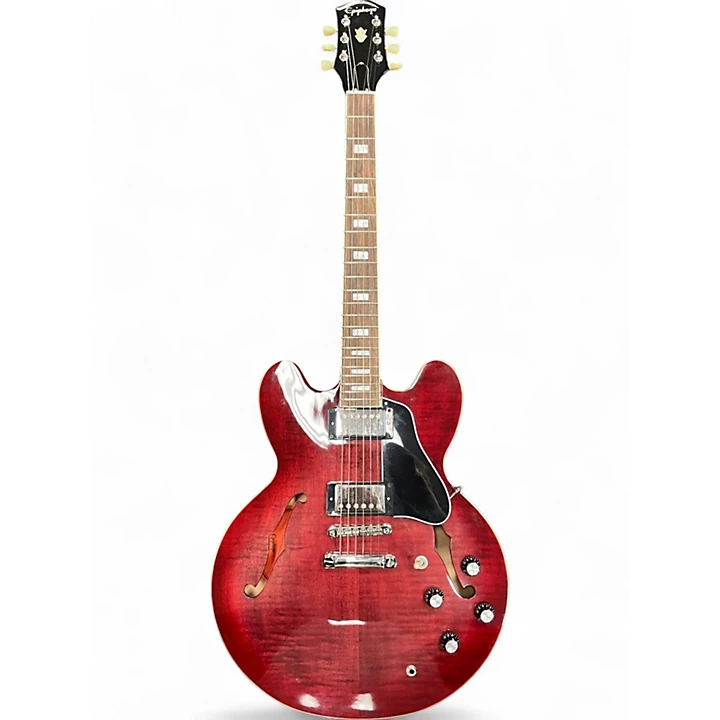 Used Epiphone ES335 Figured Limited Edition Raspberry Burst Hollow Body Electric Guitar