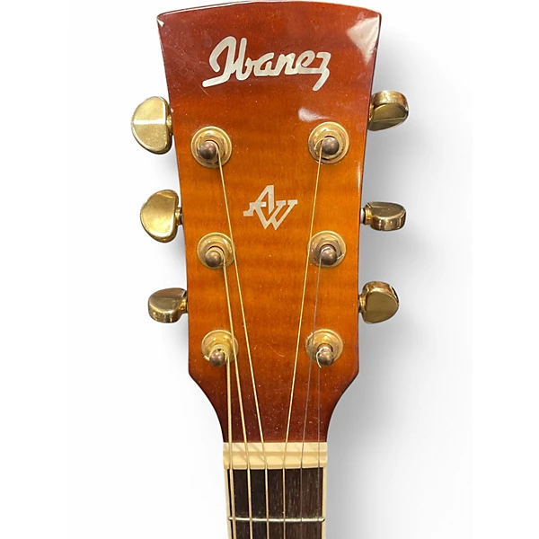 Used Ibanez aw200ce Sunburst Acoustic Electric Guitar