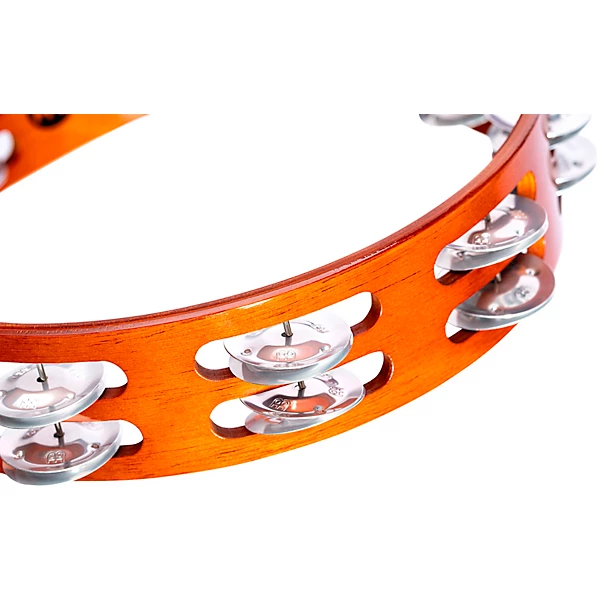 MEINL Wood Tambourine Two Rows Brass Jingles