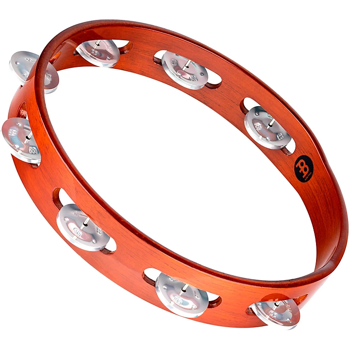 MEINL Wood Tambourine One Row Aluminum Jingles
