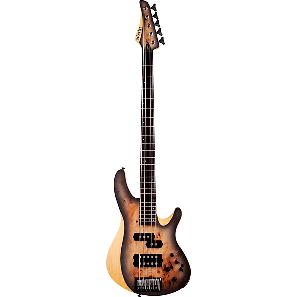 Schecter Guitar Research Reaper 5 5 String Electric Bass Guitar Satin Charcoal Burst