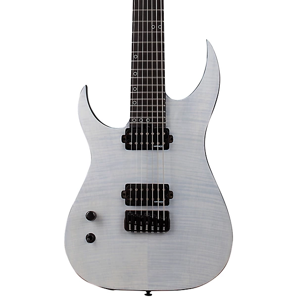 Schecter Guitar Research KM 7 MK III Legacy Left Handed 7 String Electric Guitar Transparent White Satin