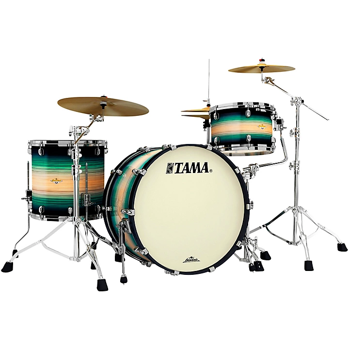 TAMA Starclassic Maple Exotix Pacific Walnut 3 Piece Shell Pack with Black Nickel Hardware and 24\