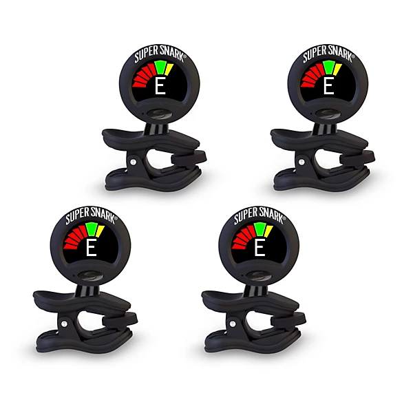 Super Snark 3 Clip On Tuner 4 Pack Black
