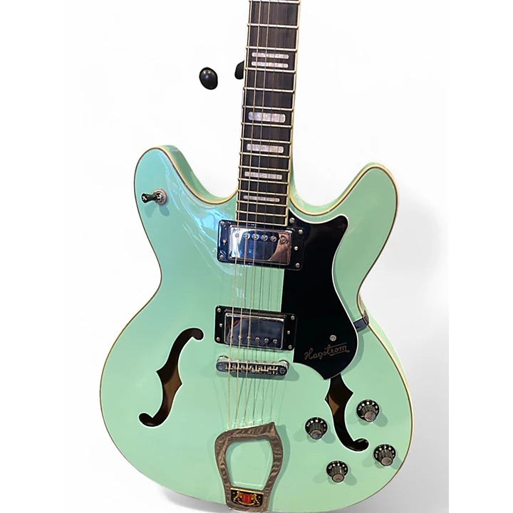 Hagstrom Used Hagstrom VIKING LIMITED EDITION AGED SKY BLUE Hollow Body Electric Guitar.gc