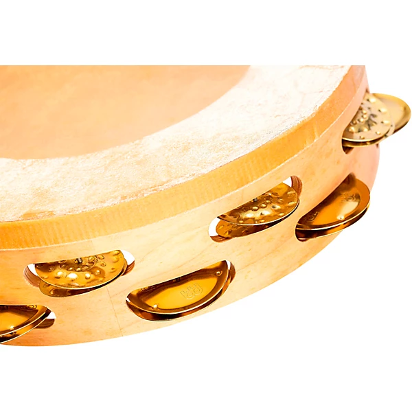 MEINL Artisan Edition Calf Skin Tambourine Dual Rows, Mixed Jingles, 10\