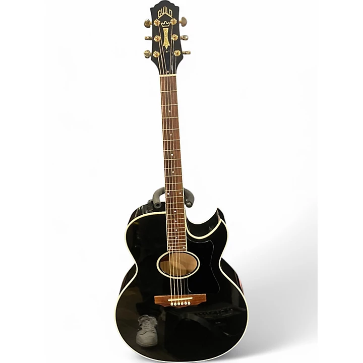 Vintage 1990s Guild F 45 CE  Black Acoustic Guitar