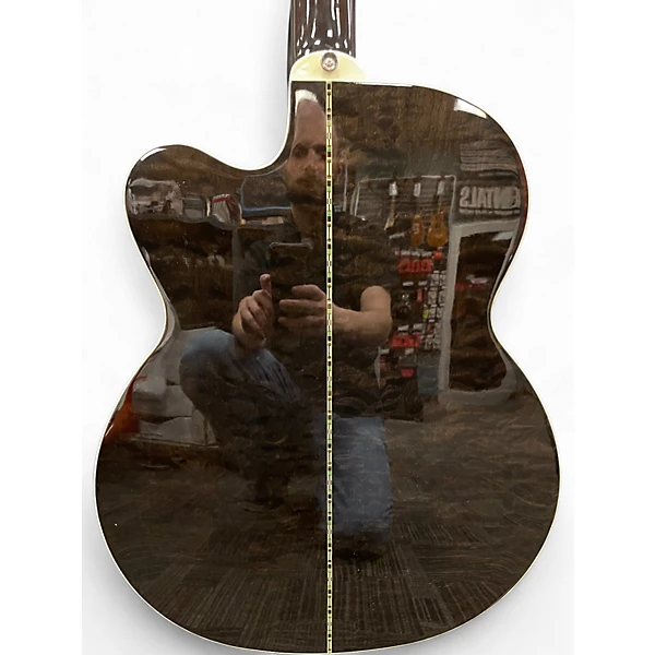 Michael Kelly Used Michael Kelly dragonfly 5fl Trans Black Acoustic Bass Guitar.gc