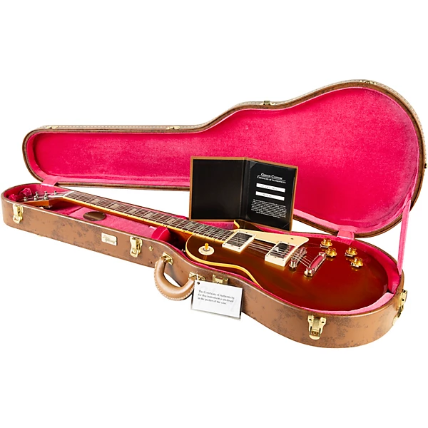 1957 Les Paul Standard Goldtop Dark Back Reissue VOS Left Handed Electric Guitar Double Gold