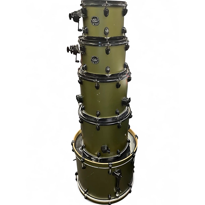 Mapex Used Mapex 5 Piece ARMORY GREEN Drum Kit.gc