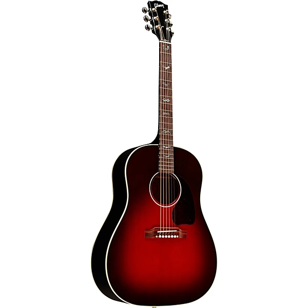 Gibson J 45 Standard Bats Limited Edition Acoustic Electric Guitar Blood Red Burst