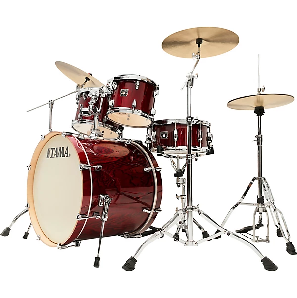 TAMA Superstar Classic Exotix 5 Piece Shell Pack With 22 Bass Drum Level 1 Gloss Garnet Lacebark Pine L55893004003000.gc