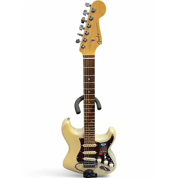 Used Fender American Elite Stratocaster Olympic Pearl Solid Body Electric Guitar