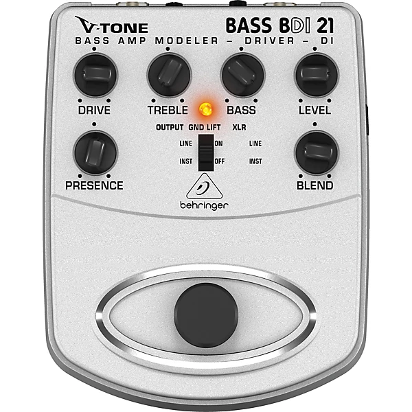 Behringer BDI21 V Tone Bass Driver Bass Amp Modeler/Direct Recording Preamp/DI Box Pedal