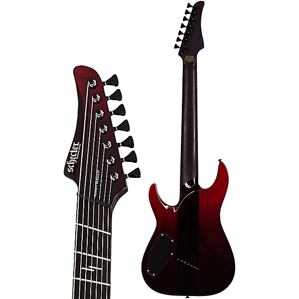 Schecter Guitar Research Reaper 7 String Elite Multiscale Electric Guitar Blood Burst
