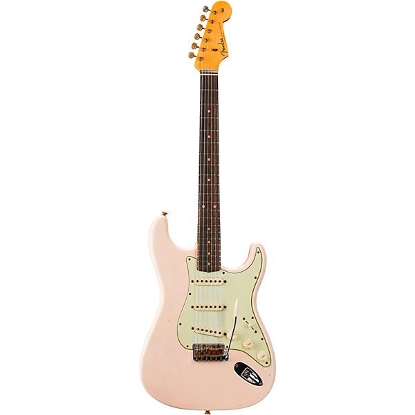 Fender Custom Shop Limited Edition '60 Stratocaster Journeyman Relic Rosewood Fingerboard Electric Guitar Super Faded Aged Shell Pink