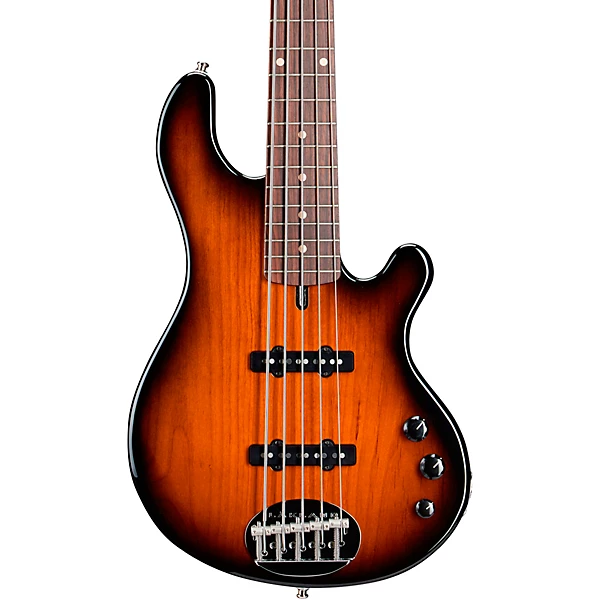 Lakland Classic 55 Dual J Rosewood Fretboard 5 String Electric Bass Guitar Tobacco Sunburst