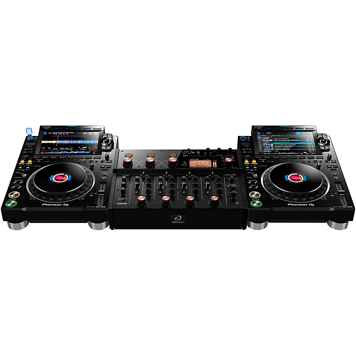 EUPHONIA Professional 4 Channel Rotary Mixer with CDJ 3000 Professional DJ Media Player Pair