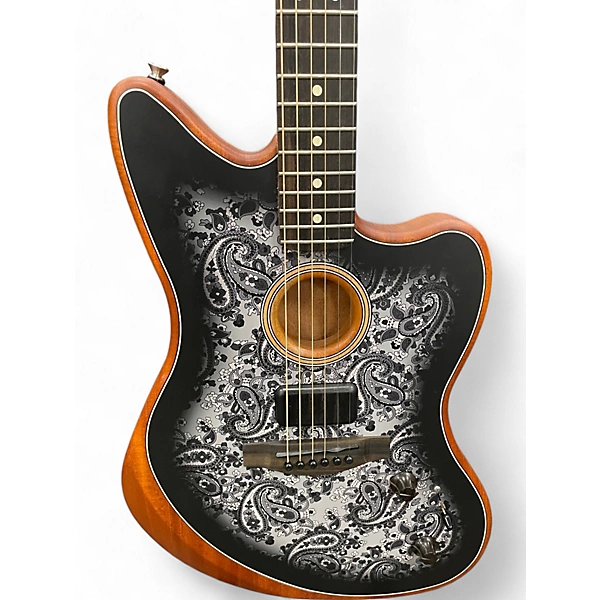 Fender Used Fender ACOUSTASONIC JAZZMASTER LIMITED EDITION BLACK PAISLEY Hollow Body Electric Guitar.gc