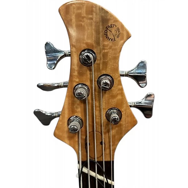 Used Novax Fanned Fret 5 String Bass Natural Electric Bass Guitar