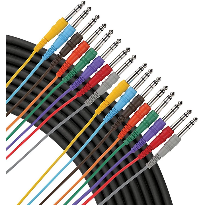 Essential 8 Channel Snake 1 4 to 1 4 6 ft Black