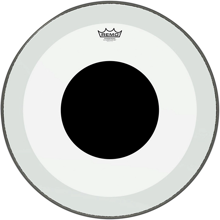 Powerstroke 3 Clear Bass Drum Head with Black Dot 22 in