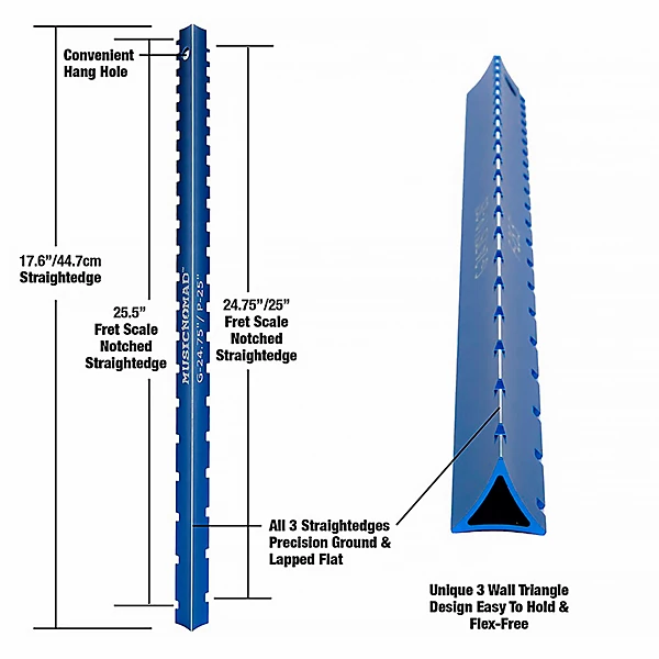 Tri Beam 3 n 1 Dual Notched Precision Straight Edge