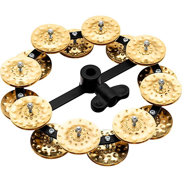 Headliner Series Hand Hammered Brass Jingles Hi Hat Tambourine Double Row