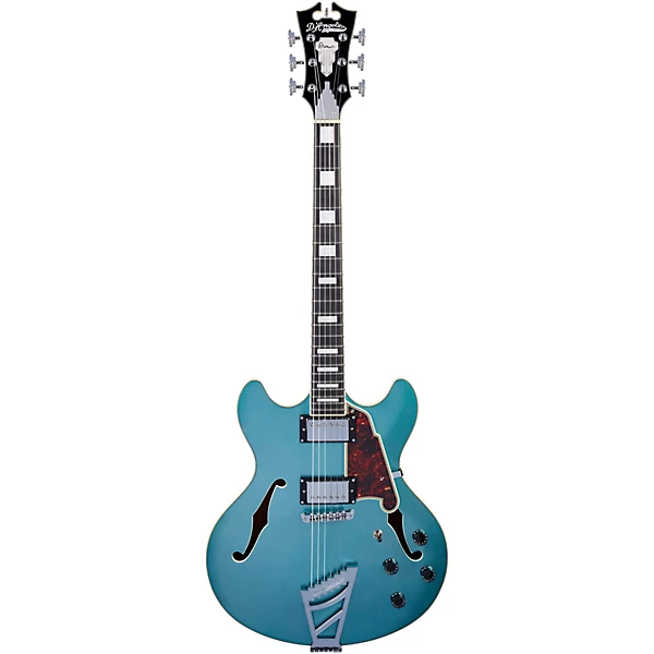 D'Angelico Premier DC Semi Hollow Electric Guitar With Stairstep Tailpiece Ocean Turquoise