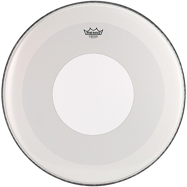 Powerstroke 4 Smooth White Batter Bass Drum Head with White Dot 22 in