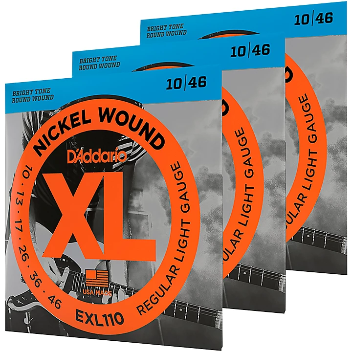 EXL110 Nickel Light Electric Guitar Strings 3 Pack