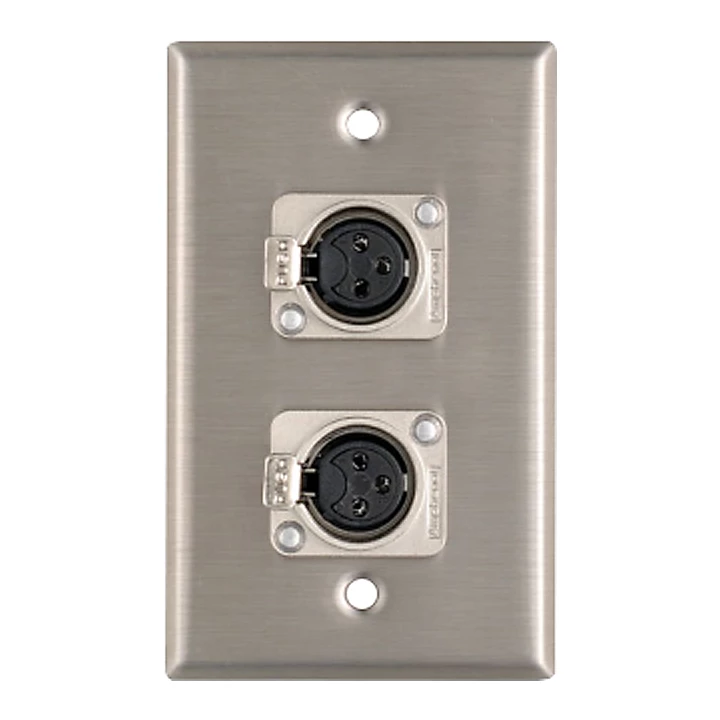 WP1013 Dual XLR Female Wall Plate