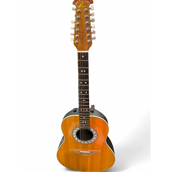 Used Ovation 1755Custom Balladeer Natural 12 String Acoustic Electric Guitar