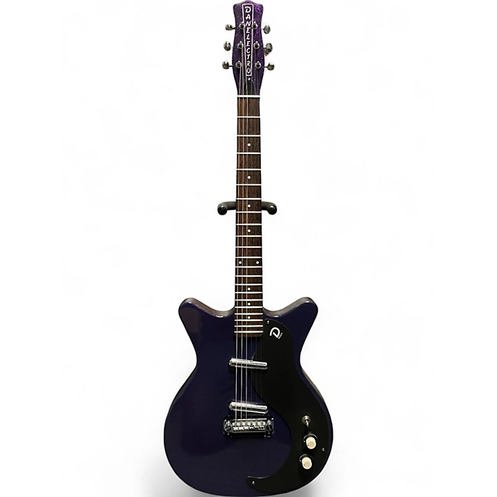 Used Danelectro blackout 59 purple metalflake Solid Body Electric Guitar