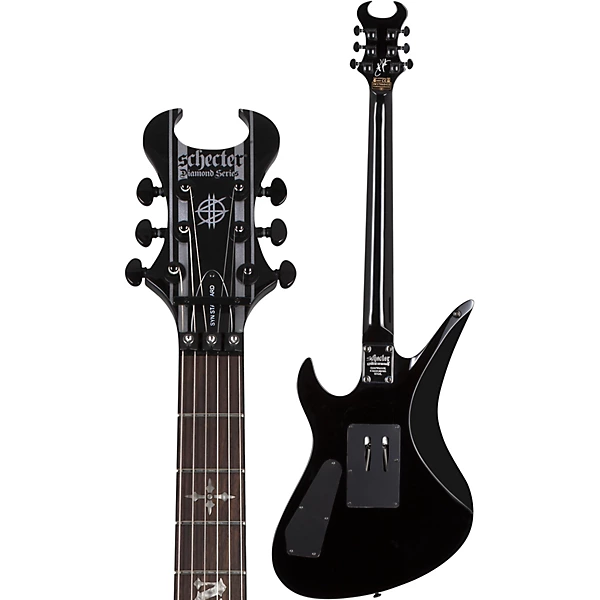 Schecter Guitar Research Synyster Gates Standard Electric Guitar Gloss Black with Silver Pinstripes