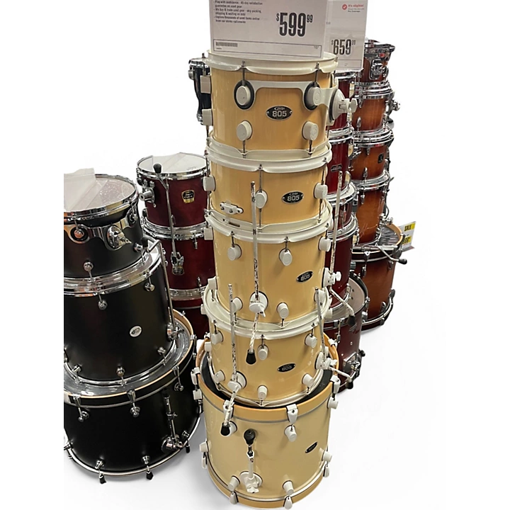 PDP by DW Used PDP by DW 5 Piece 805 series 5 Piece white Drum Kit.gc
