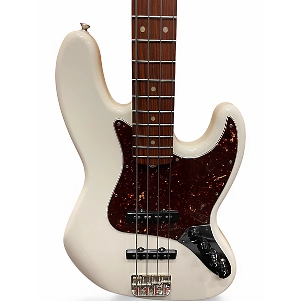 Fender Used Fender Deluxe Active Jazz Bass Olympic Pearl Electric Bass Guitar.gc