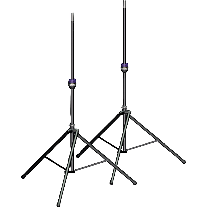 TS 99BL Tall Leveling Leg Speaker Stand Pair Black